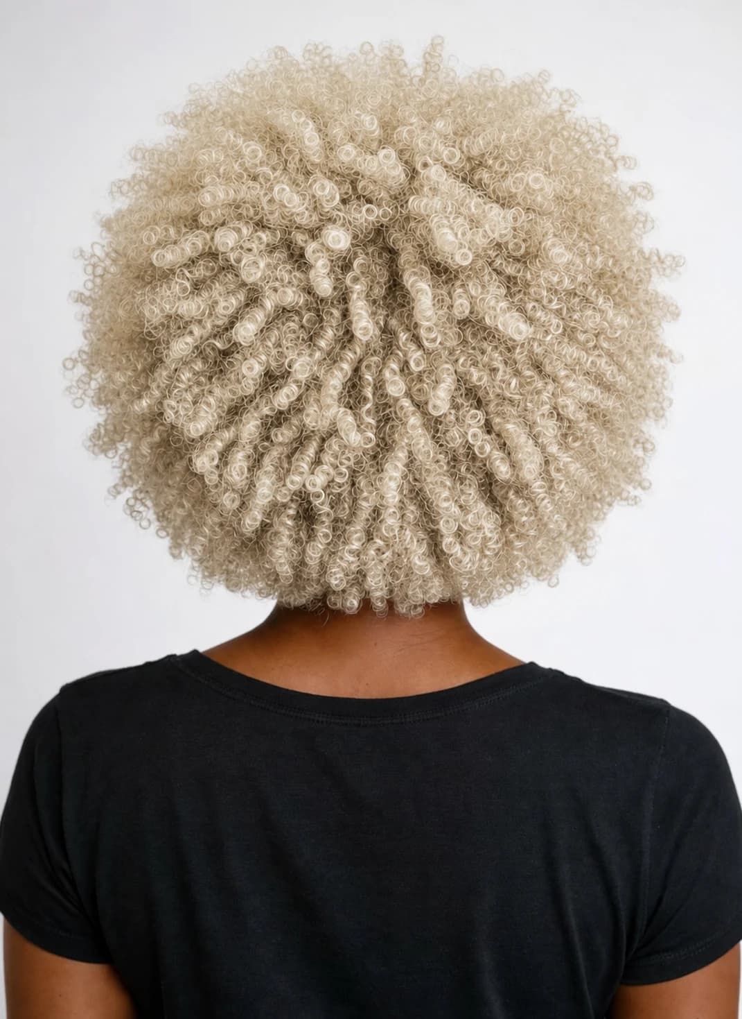 Same subject compared with metallic silver and platinum blonde hair