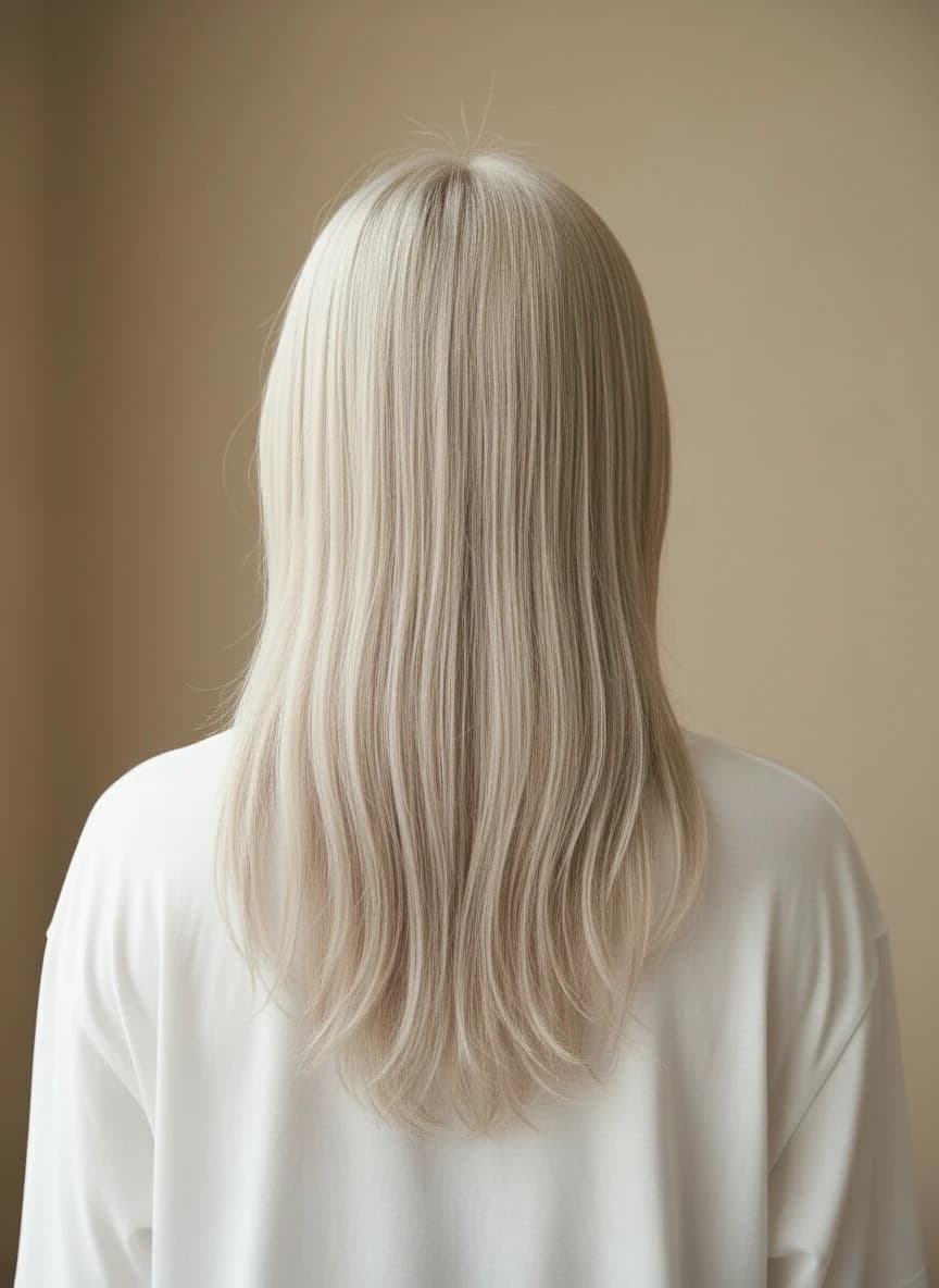 After photo (Platinum Blonde) - AI hair color changer example ex01