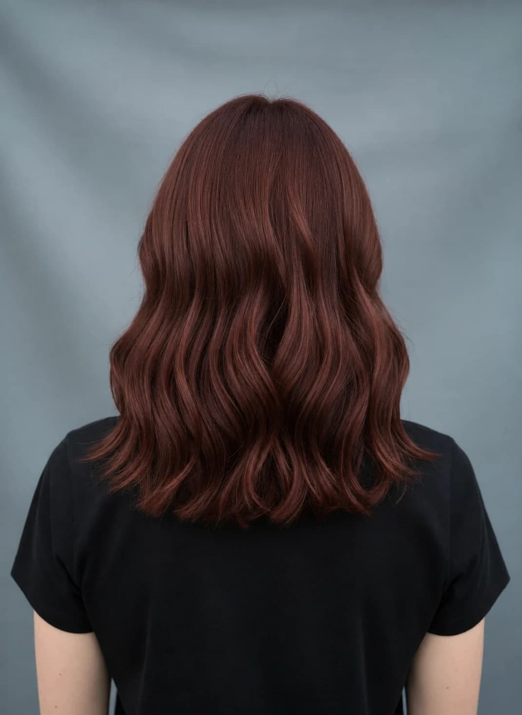 Same subject compared with copper and deep auburn hair